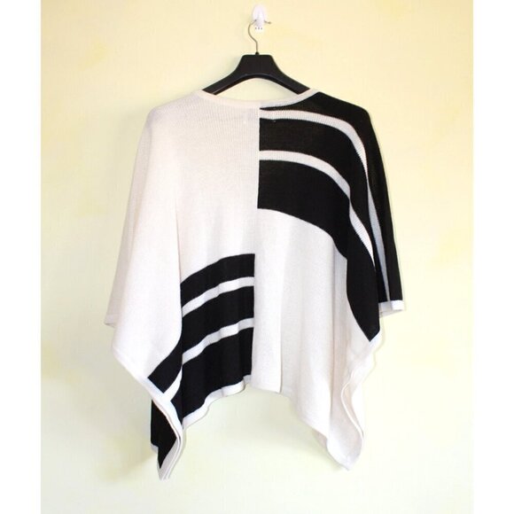 Brochu Walker alpaca & wool blend Cardigan Size One Size Shawl color block Peru - Picture 4 of 9